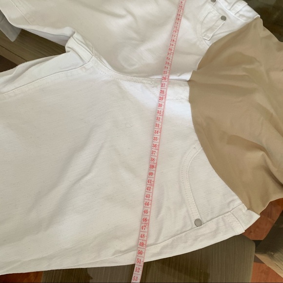 Maternity White Jeans size L cropped length - Picture 5 of 8